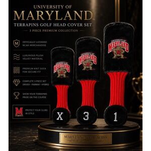 Team Golf University of Maryland Terrapins 3 Pc Golf Head Cover Set Sealed NEW